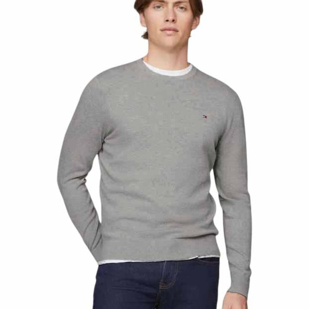 NEW Tommy Hilfiger Amhest Sweater! Gray  Crew Neck  Rare Big & Tall Sizes Cotton
